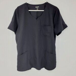 Scrubstar Women's Black V‎ Neck Short Sleeved Scrub Top Shirt Size XL
